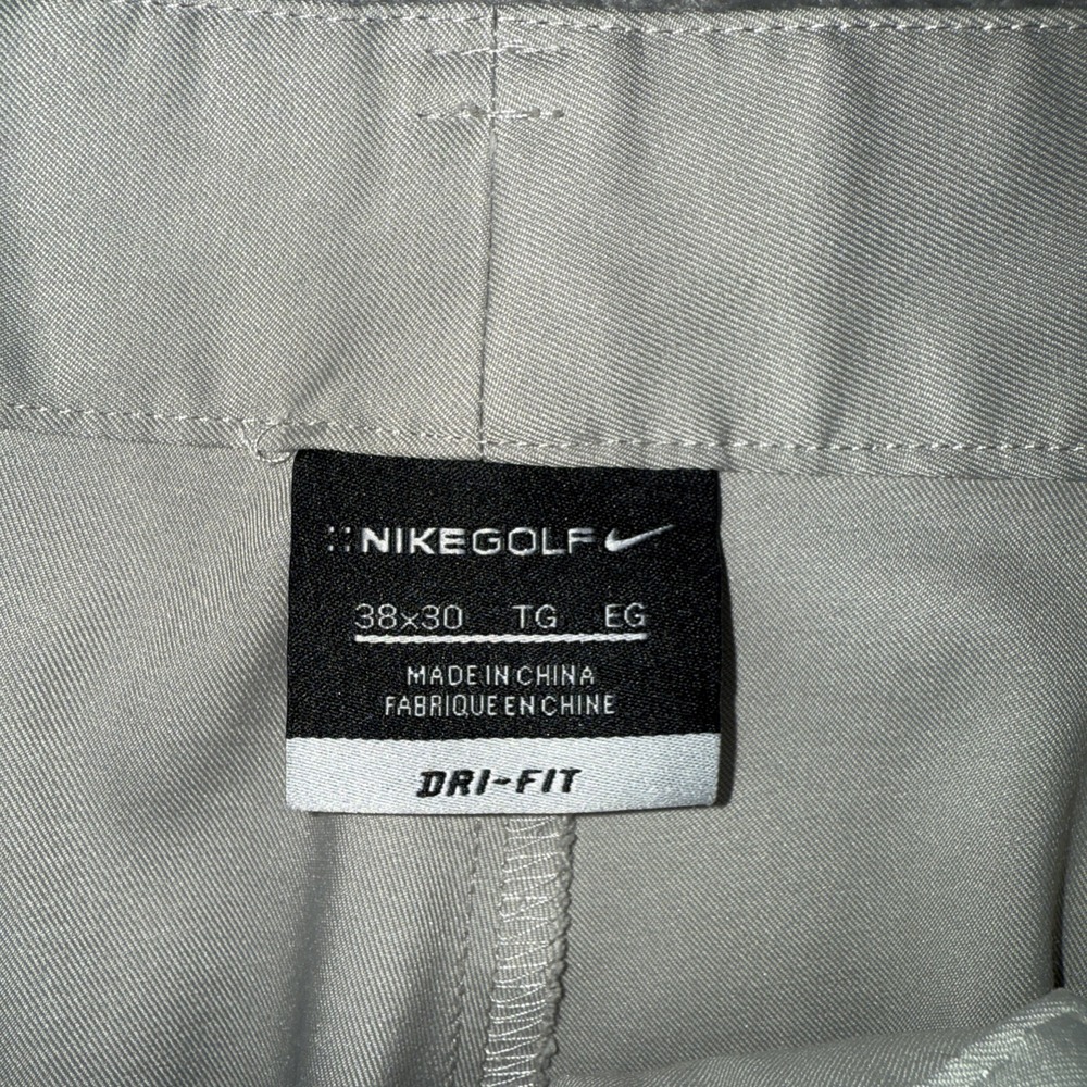 Nike Golf Pants Mens 38x30 Khaki‎ Tan Beige Dri Fit Slash Pocket - Picture 5 of 9